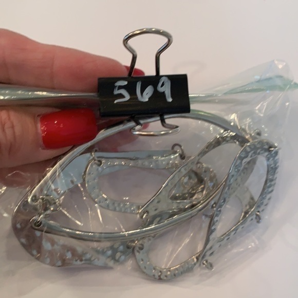 💐5/25 large bold chunky hammered sliver metal - Picture 6 of 6